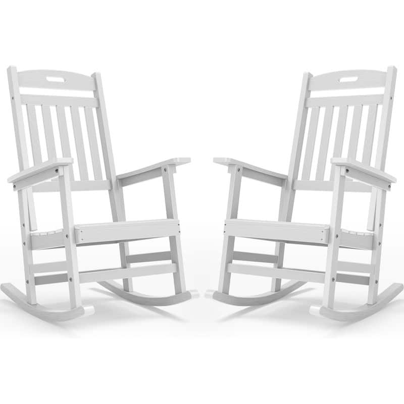 WINSOON All Weather Outdoor/ Indoor Rocking Chair, Set of 2