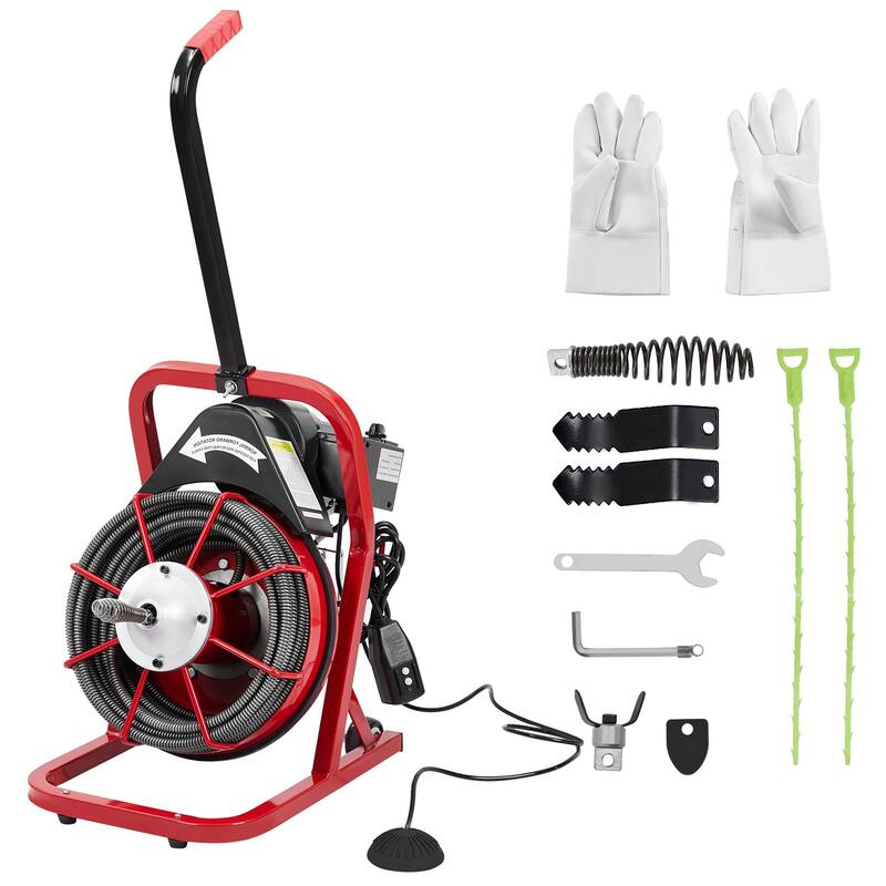 Portable Drain Cleaner Machine, Sewer Snake Machine - K-300K 75FT 1/2inch