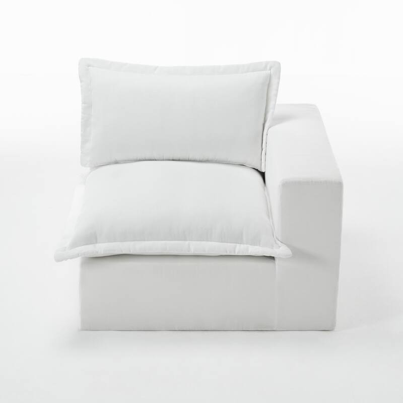 42"W Chenille Upholstered No Assembly Corner Chair