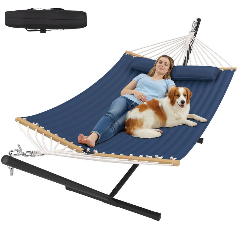 EROMMY Modern Portable Hammock, Hand-Woven Ropes, Anti-Tipping Design for Backyards, Beaches & Campsites