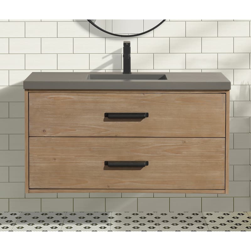 Ari Bath Kane 42" Bathroom Vanity Weathered Fir