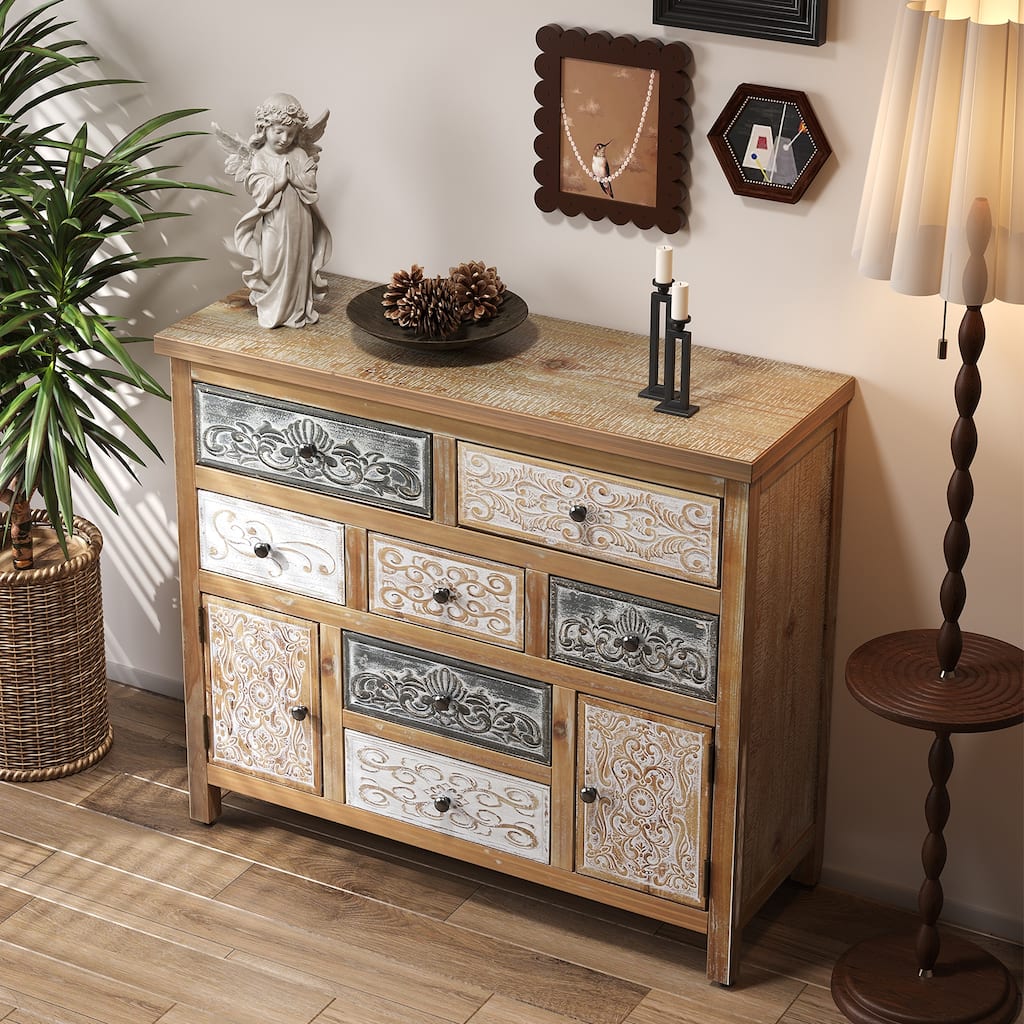 Decorative Cabinet Display Cabinet with Drawers, Chest of Drawers Side Cabinet Hallway Cabinet Coffee Cabinet