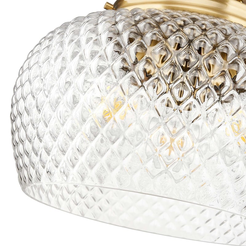 Golden Lighting 1088-3SF Adeline 3 Light 14" Wide Semi-flush Ceiling