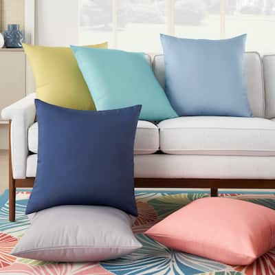 Waverly Pillows Classic Solid Indoor Outdoor Throw Pillow , ( 20" x 20" )