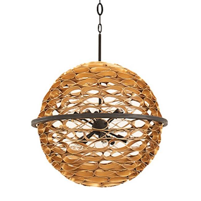 Savoy House 7-9352-10 Ventura 10 Light 26" Wide Pendant - Matte Black / Gold