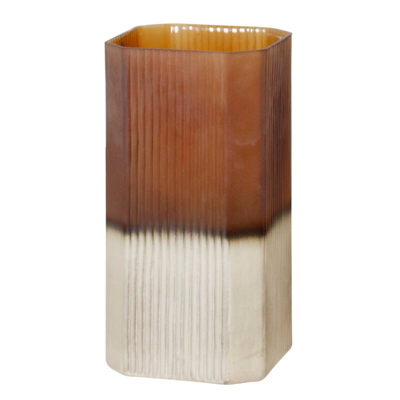 StyleCraft Glass Vase - Bronze Ombre Frosted - Gold