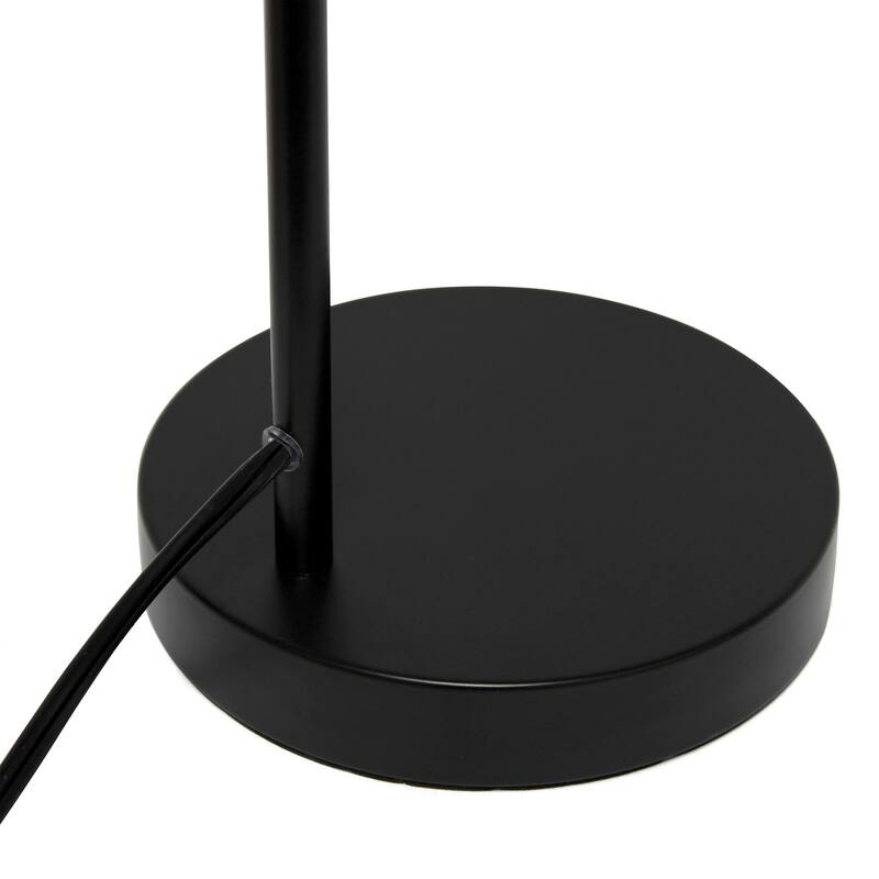 18.19 in. Black Finish Table Lamp with Black Shade, Desk Lamp for Writing and Computer Desks