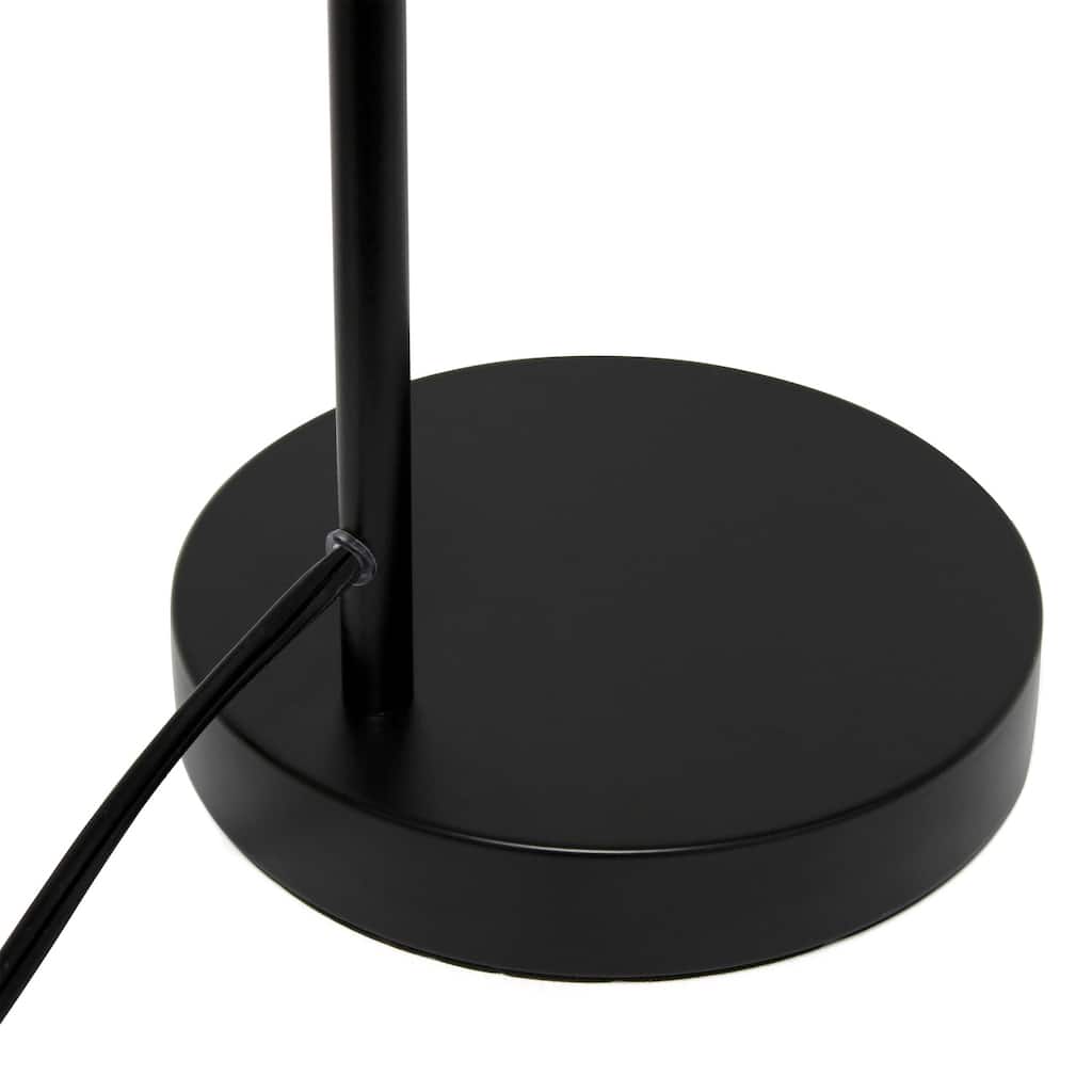 18.19 in. Black Finish Table Lamp with Black Shade, Desk Lamp for Writing and Computer Desks