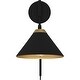 preview thumbnail 4 of 12, Alscott 1-Light Matte Black Wall Sconce