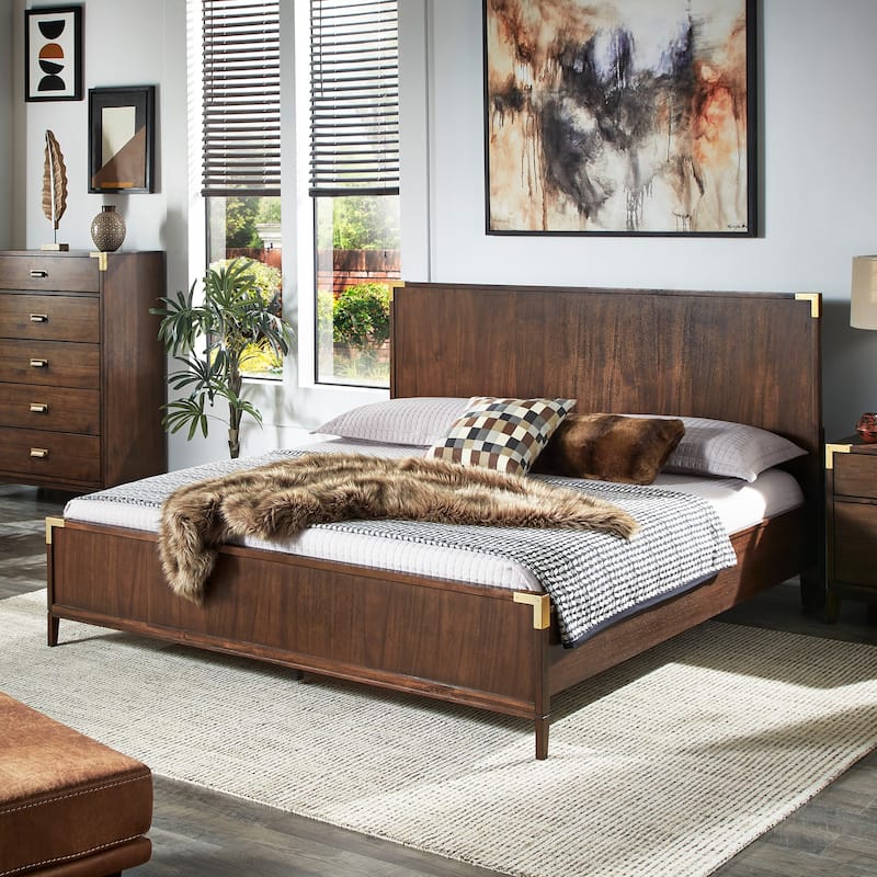 Khourush Low Profile Campaign Platform Bed by iNSPIRE Q Modern