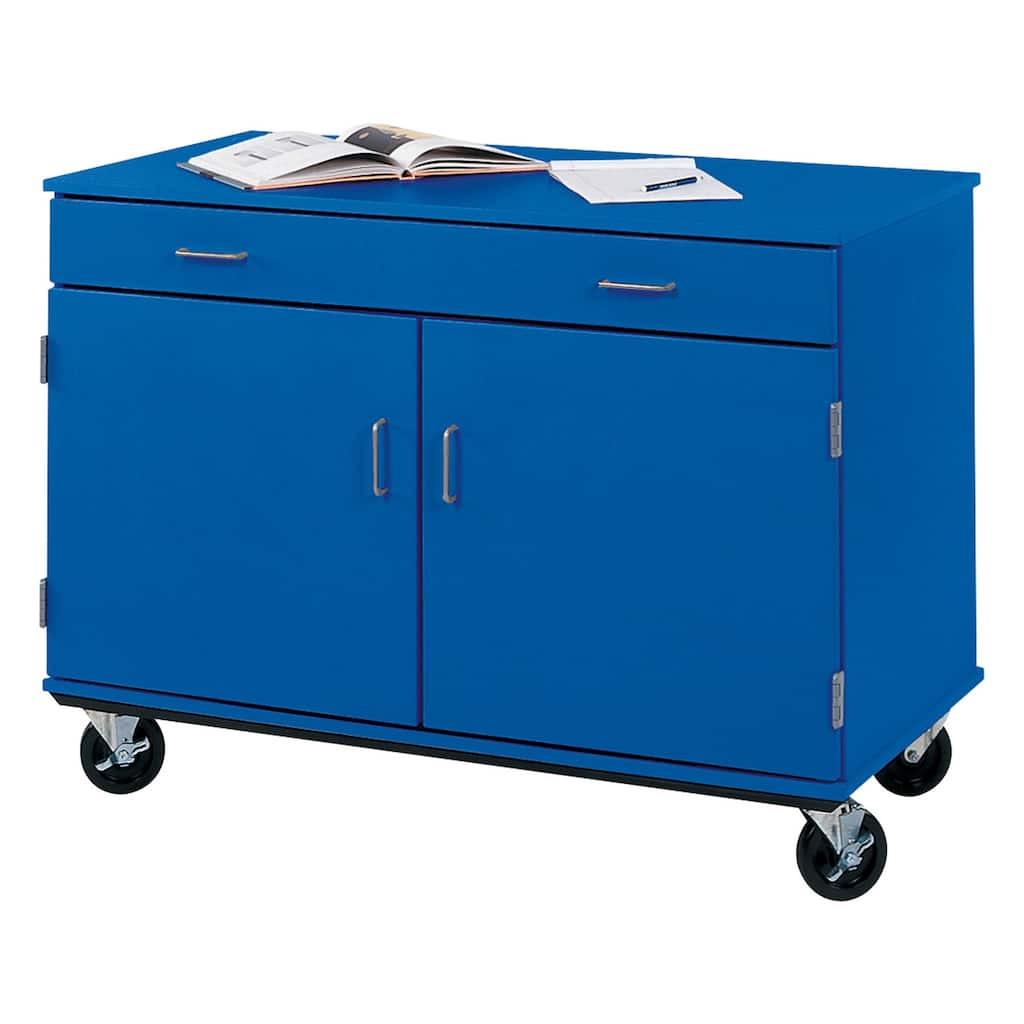 Tall Storage Cabinet - 36" Mid-Century Modern Drawer & Door Organizer