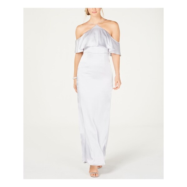 silver silk maxi dress