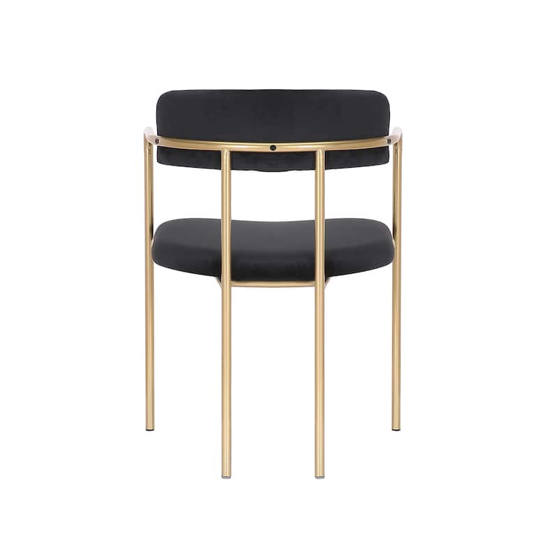 Porthos Home Eder Dining Chairs Set of 2, Velvet, Gold Chrome