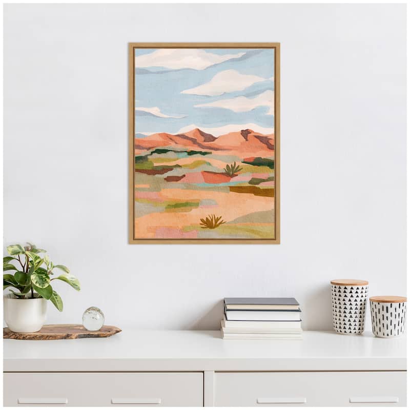 Kate and Laurel Sylvie Southwestern Dreams l Framed Canvas by Nikita Jariwala