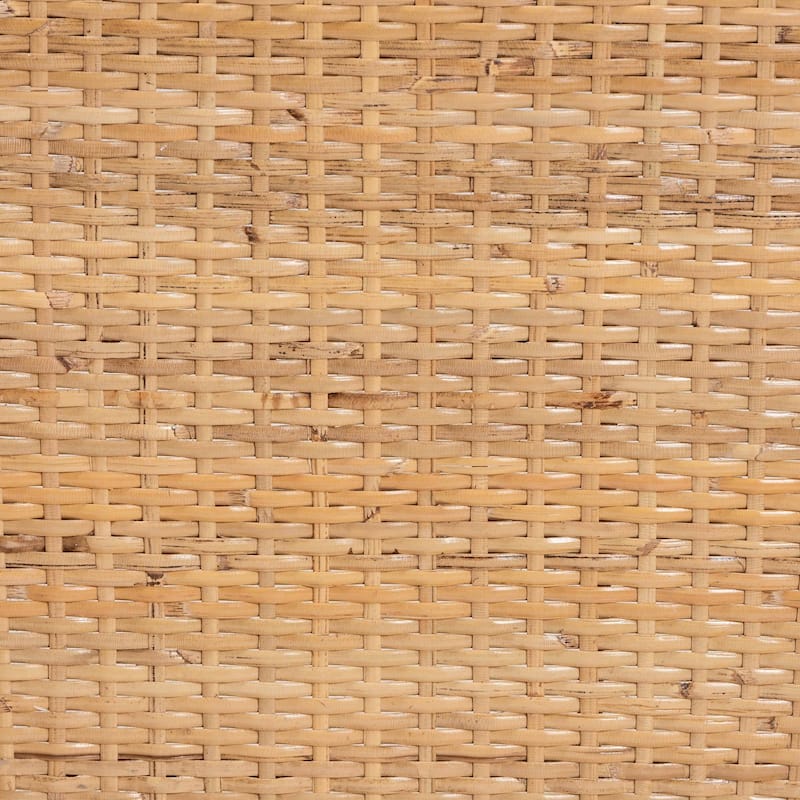 Papua Modern Bohemian Natural Rattan and Acacia Wood Counter Stool