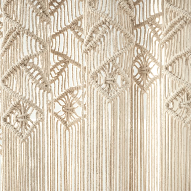 Lush Decor Boho Macrame Leaf Cotton Window Curtain Single Panel - 84" x 40"