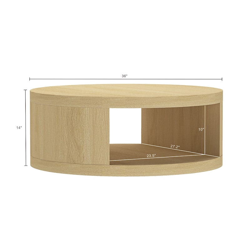 Manhattan Comfort Alure 36" Round Coffee Table