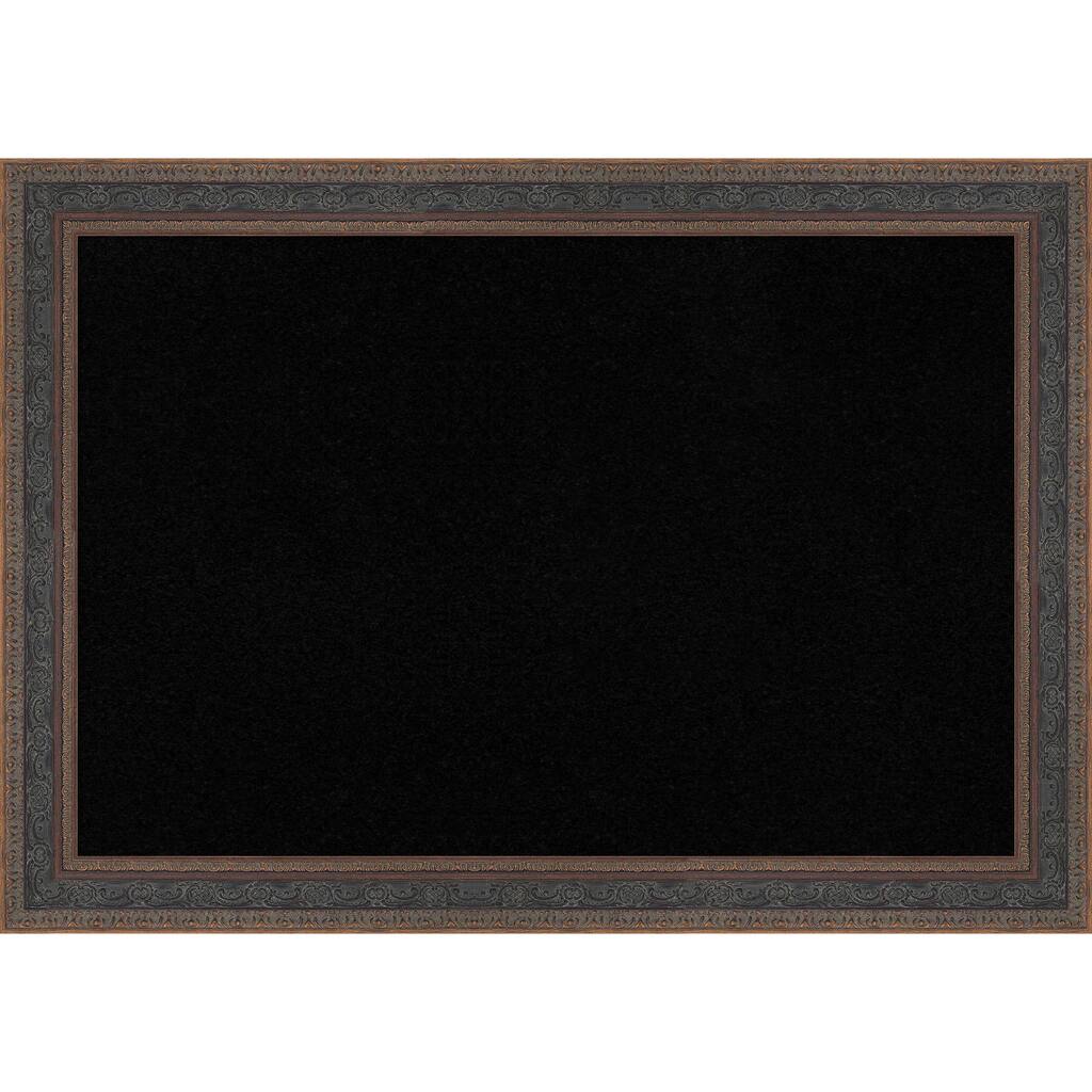 Attic Aged Bronze Wood Framed Cork Board - Bulletin Board, Organization Board, Pin Board