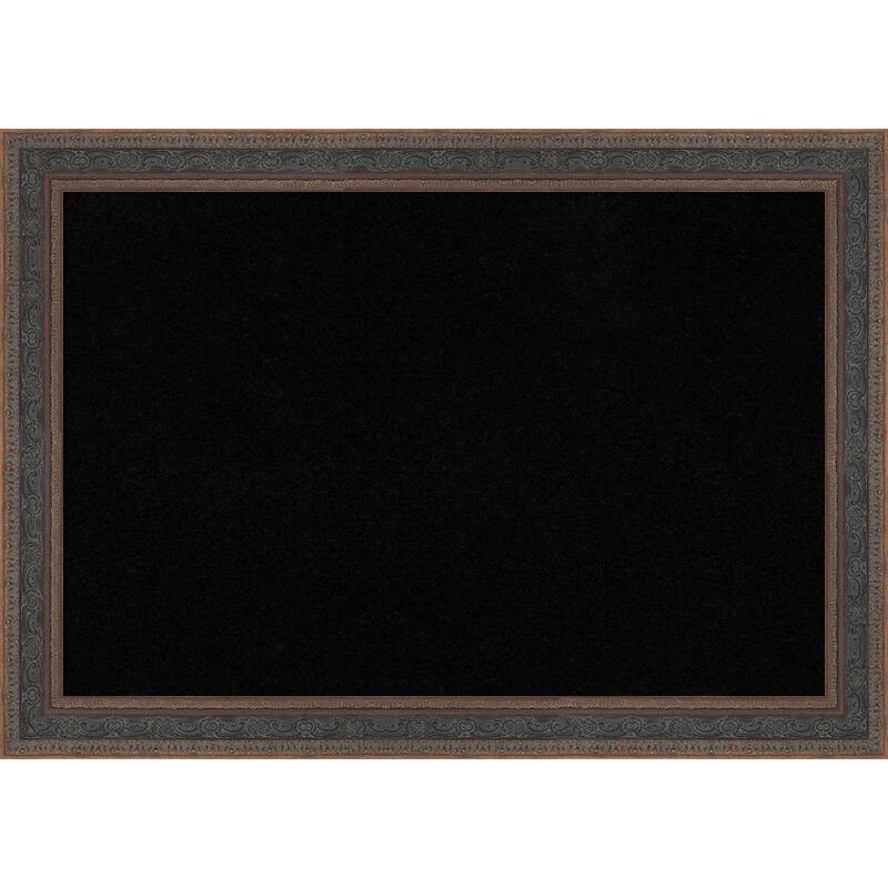 Attic Aged Bronze Wood Framed Cork Board - Bulletin Board, Organization Board, Pin Board