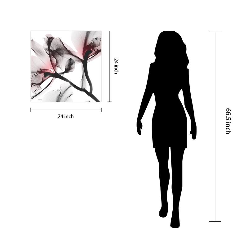 "Coral Luster 2" Frameless Free Floating Tempered Glass Panel Graphic Wall Art