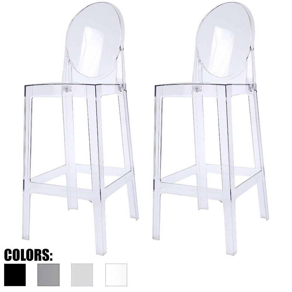 2xhome Set Of Two 2 Clear 30 Seat Height Bar Stool Modern Plastic Chair Counter Accent Lounge No Arms Less 2xhome Set Of Two 2 Clear 30 Seat Height Bar Stool Modern Plastic Chair Counter Accent Lounge No Arms Less