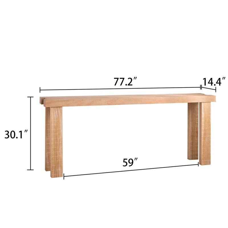 Narrow Entryway Table Long Sofa Table Natural Wood Console Table