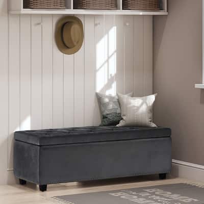WYNDENHALL Springfield 48 inch Wide Rectangle Storage Ottoman