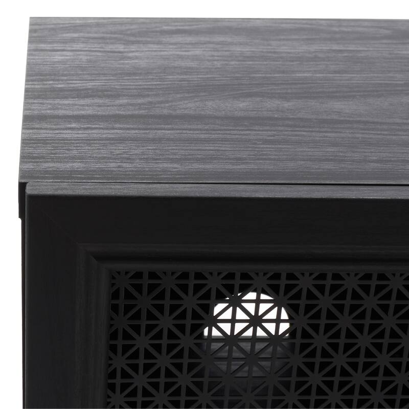 SAFAVIEH Home Piran 63-inch 4 Door 2 Shelf Media Stand. - 63"Wx16"Dx32"H