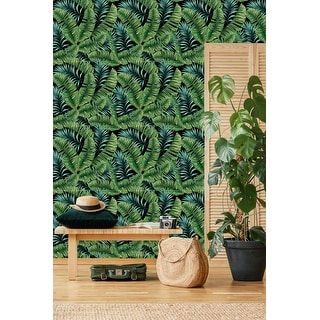 Large Palm Leaves Wallpaper Peel and Stick and Prepasted - Bed Bath ...