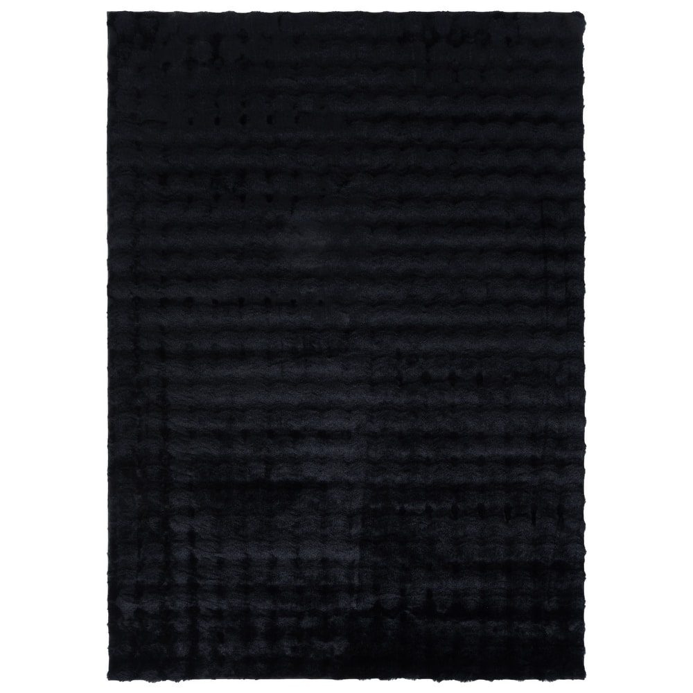 SAFAVIEH Faux Rabbit Bubble Ondine Machine Washable & Slip Resistant Shag Rug