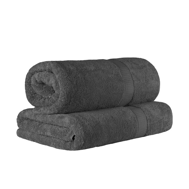 Superior Egyptian Cotton Pile Heavyweight Bath Sheet Set of 2