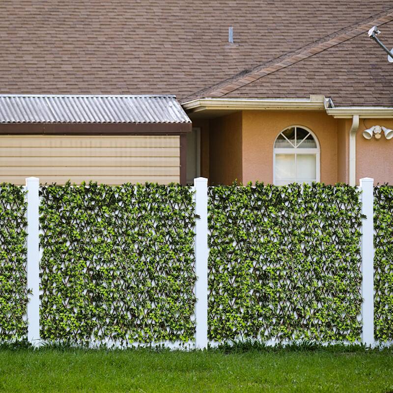 1pcs 32" x 50" Artificial Ivy Hedges Screen Expandable Privacy Fence