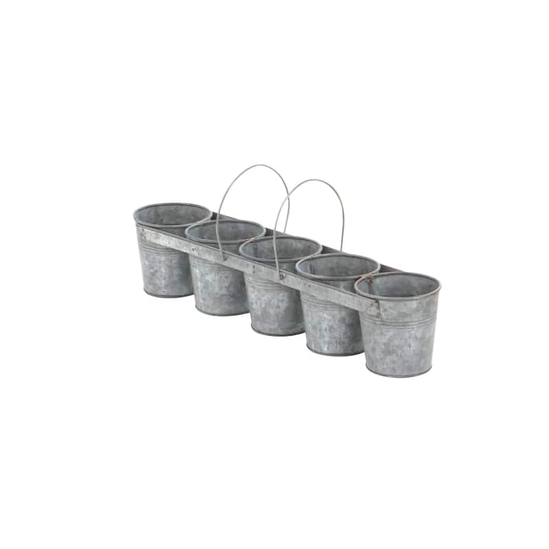 Metal Planter - Gray - Roche River Decor