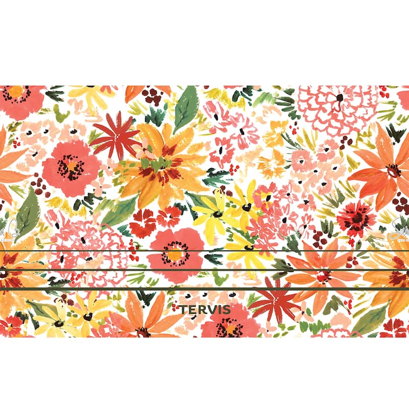 Tervis Traveler Sara Berrenson Retro Floral Triple Walled Insulated Travel Tumbler, Stainless Steel