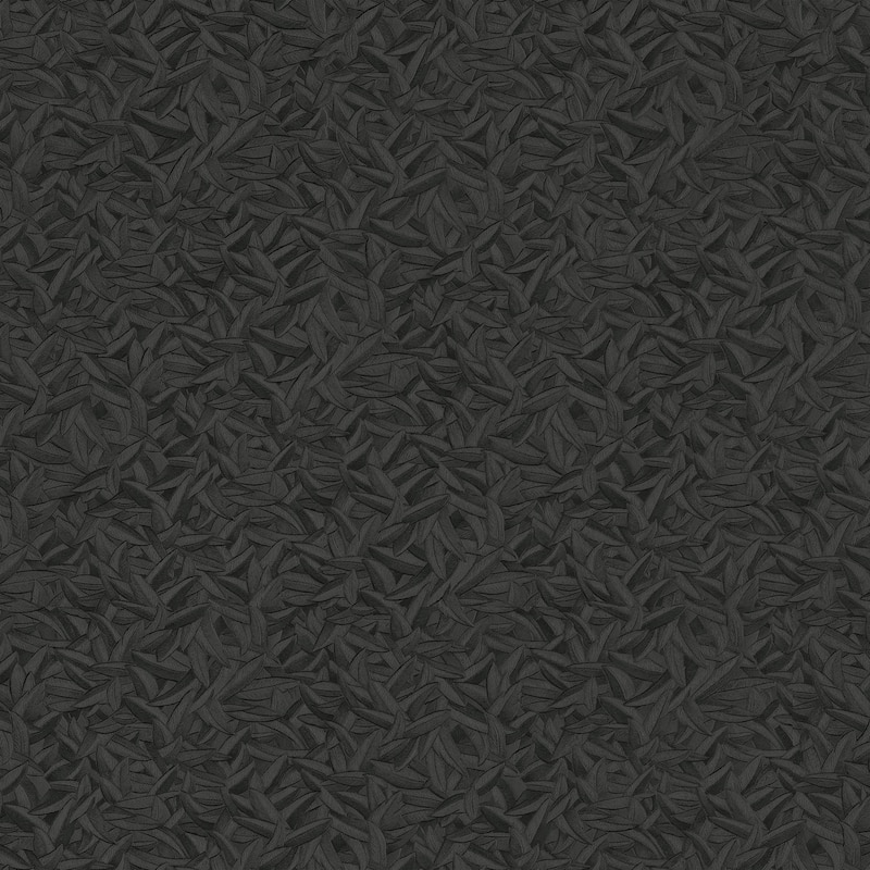 Galerie Wallcoverings Air Collection Leaves Sheen Textured Wallpaper Roll - Black - 33 feet long x 27.5 inches wide