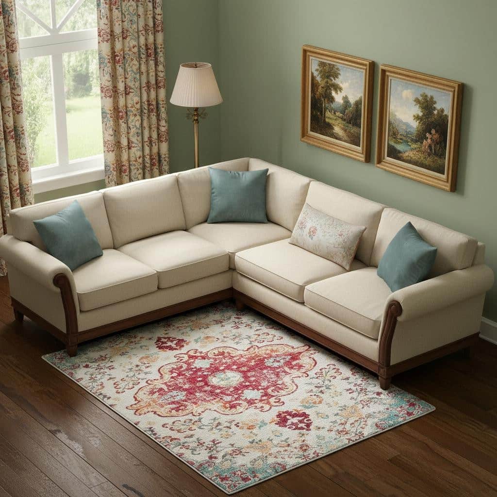 HomeRoots Tropical Floral Traditional Rectangle Area Rug - 8' X 10'