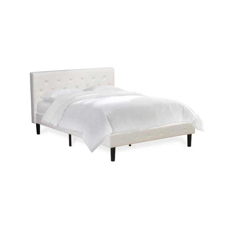 2-Piece Bedroom Set - Tufted Bed & Nightstand - Velvet Headboard