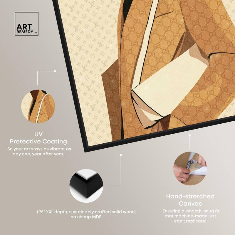 Elegant Coat Gal Canvas by Art Remedy