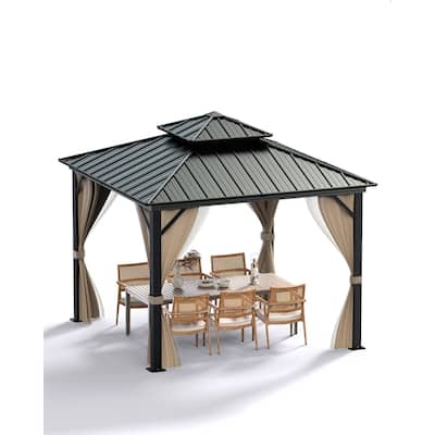 Hardtop Gazebo 10'x10',10'x12',10'x14',12'x12',12'x14',12'x16',12'x20'for All Weather
