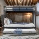 preview thumbnail 1 of 31, Modern Twin Over Full Multiple Choices Bunk Bed With Sturdy Steel Frame,Twin Size Trundle,Two-Side Ladders
