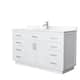 Option White, Nickel Trim, Carrara Cultured Marble Top