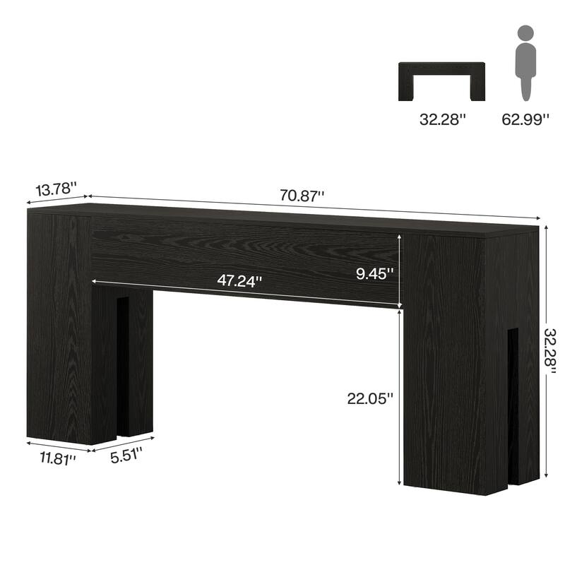 71-Inch Long Console Table for Entryway