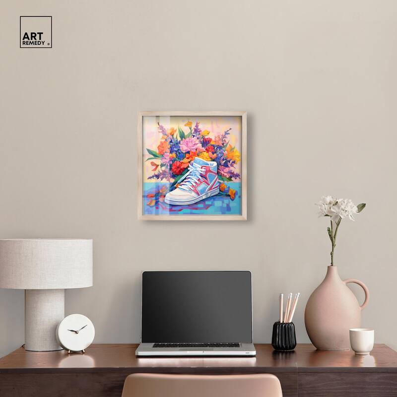 Colorful Sneaker Bouquet II Shadowbox by Art Remedy