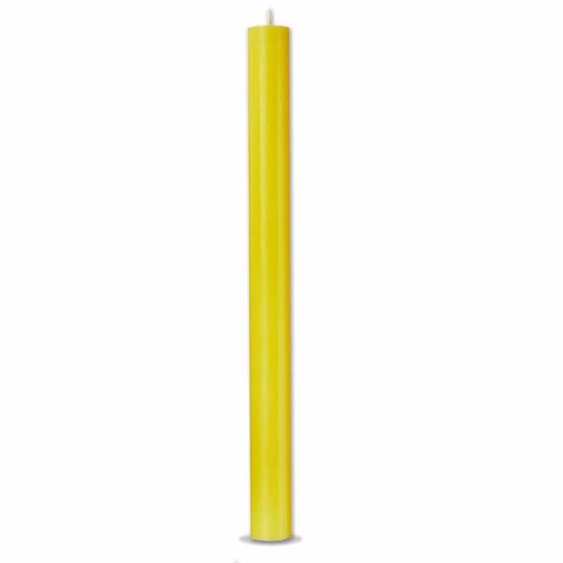 Color Studio 10" Straight Taper Unscented Smokeless Paraffin Wax Candle Yellow Burn Time 10 hrs. Sold in Units of 1