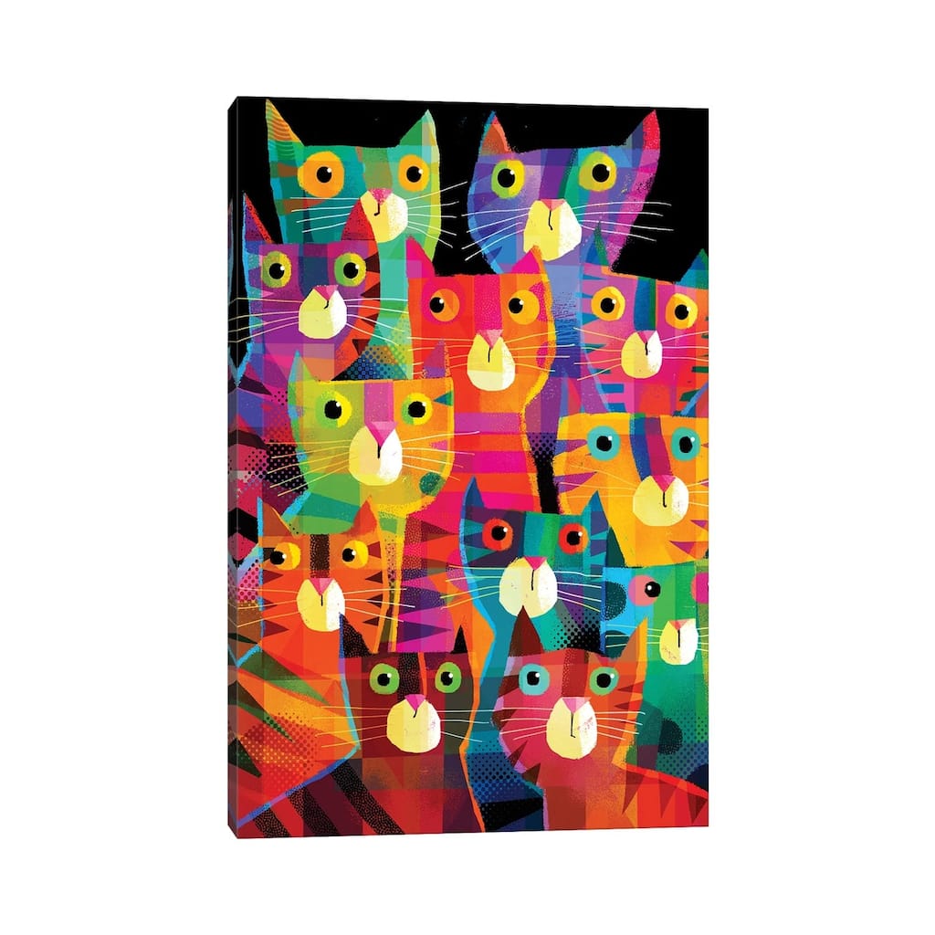 iCanvas "Shifty Cats" by Gareth Lucas Canvas Print