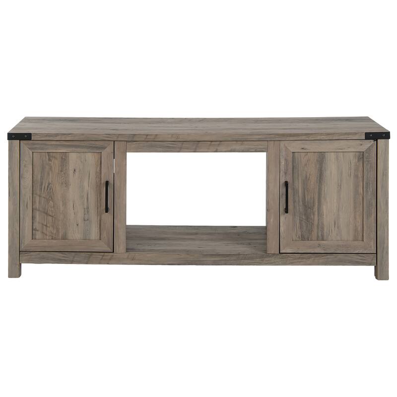 Costway 62'' Farmhouse TV Stand Entertainment Center for TVs up to 70 - 62'' x 15.5'' x 25''(L x W x H)