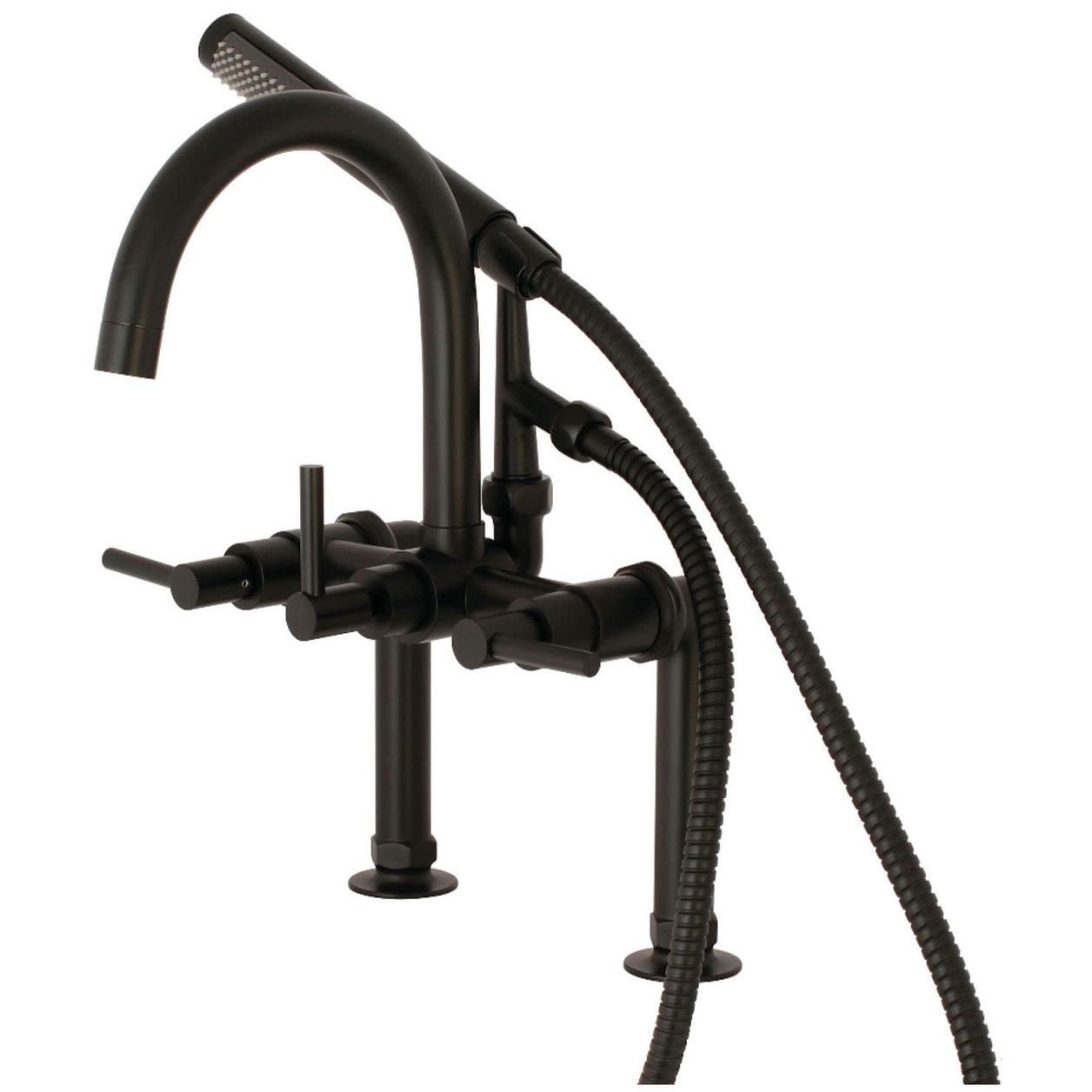Kingston Brass Concord Deck Mounted Clawfoot Tub Filler with Built-In