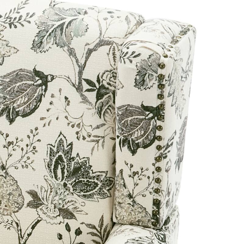 Patterned Upholstered Accent Chair for Living Room