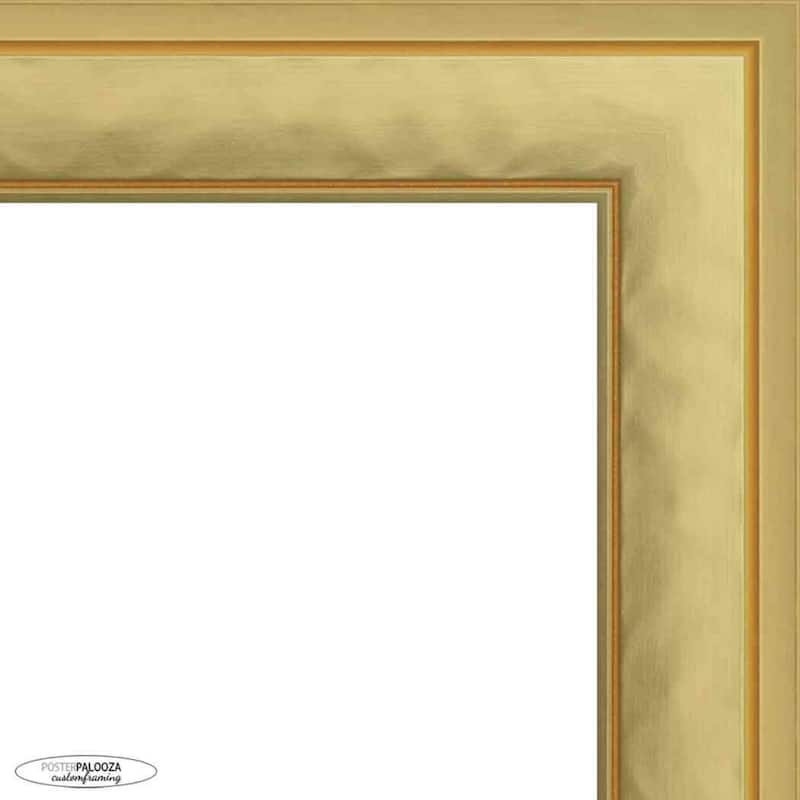 3x4 Contemporary Gold Complete Wood Picture Frame with UV Acrylic, Foam Board Backing