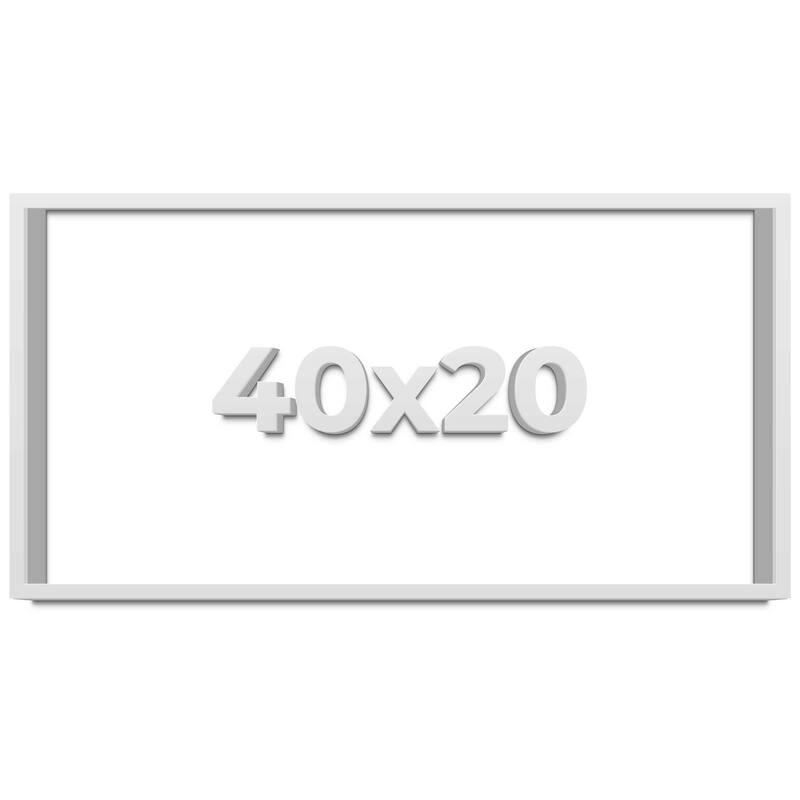 40x20 Shadow Box Frame White 1 Real Wood